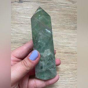 Green fluorite tower